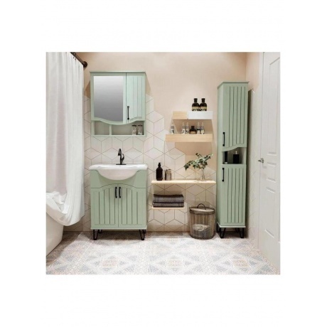 Зеркальный шкаф Runo мята Марсель 65 (00-00001219) - фото 3