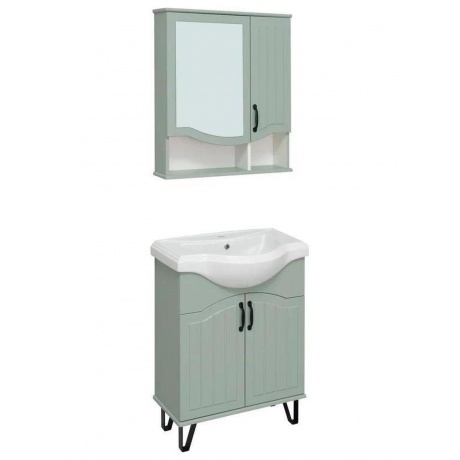 Зеркальный шкаф Runo мята Марсель 65 (00-00001219) - фото 4