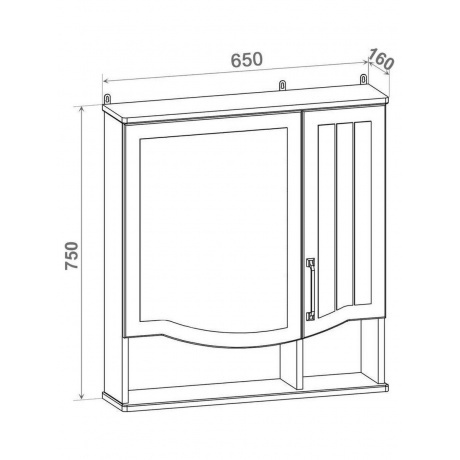 Зеркальный шкаф Runo мята Марсель 65 (00-00001219) - фото 5