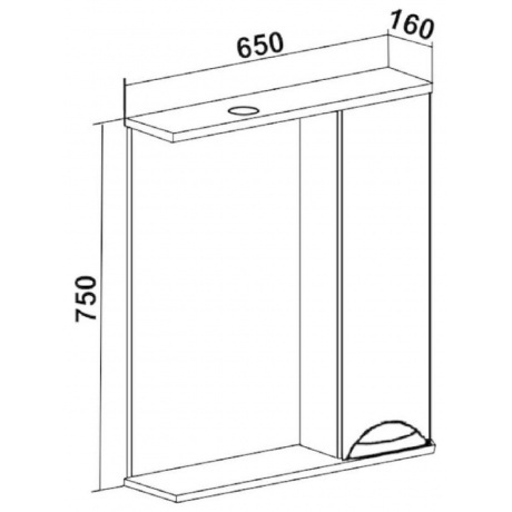 Зеркальный шкаф Runo правый Барселона 65 (00000001036) - фото 5