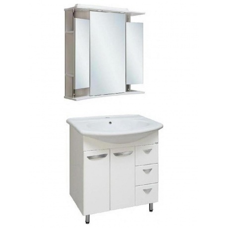 Зеркальный шкаф Runo правый Валенсия 75 (00000000019) - фото 2