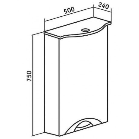 Зеркальный шкаф Runo правый Ибица 50 (00000001075) - фото 6