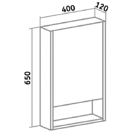 Зеркальный шкаф Runo правый Микра 40 (УТ000002341) - фото 4