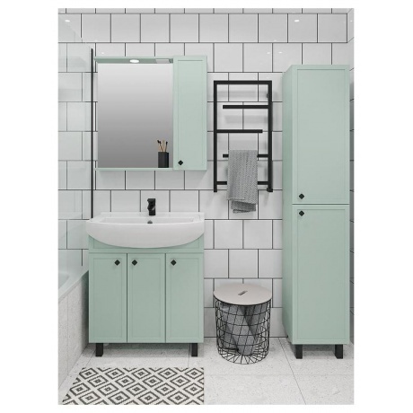 Зеркальный шкаф Runo правый мята Римини 75 (00-00001279) - фото 3