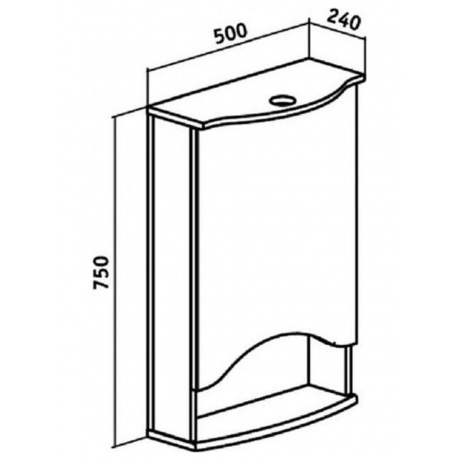 Зеркальный шкаф Runo правый Фортуна 50 (00000001027) - фото 5