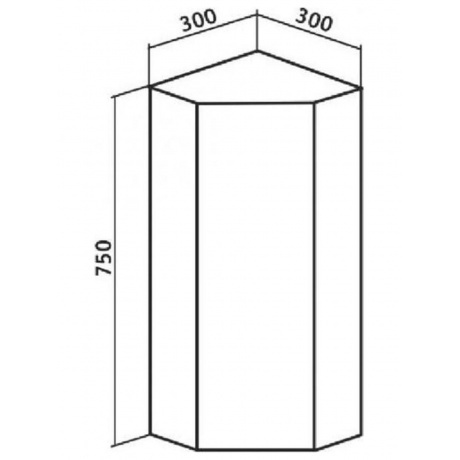 Зеркальный шкаф Runo угловой Кредо 30 (00000001108) - фото 3