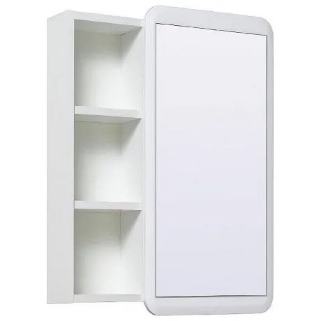 Зеркальный шкаф Runo универсальный белый Капри 55 (УТ000003786)