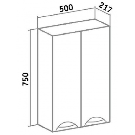 Шкаф навесной Runo  Барселона 50 (УТ000002340) - фото 5