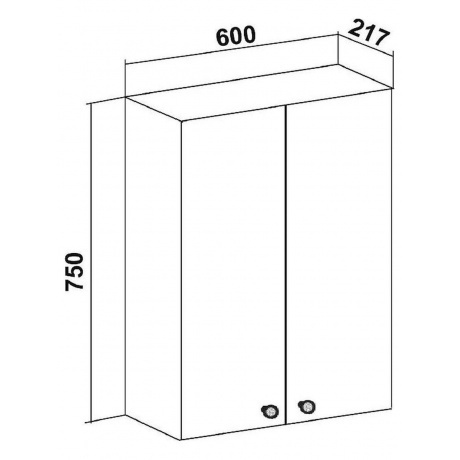 Шкаф навесной Runo  Кредо 60 (00000000062) - фото 3