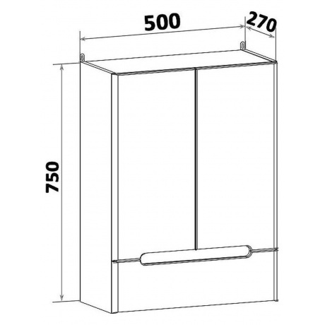 Шкаф навесной Runo  Парма 50 (00-00001052) - фото 5