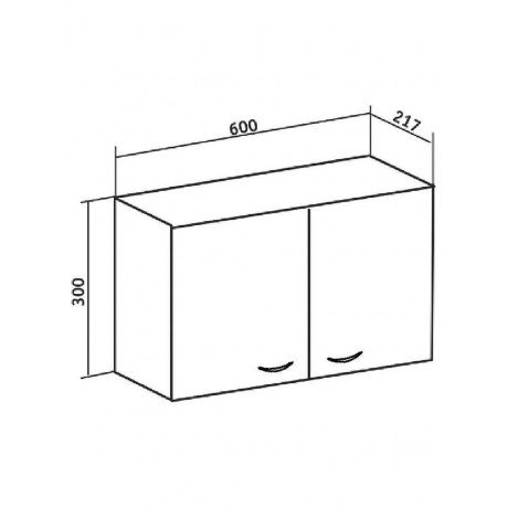 Шкаф навесной Runo  Рондо 60х30 (00000001089) - фото 3