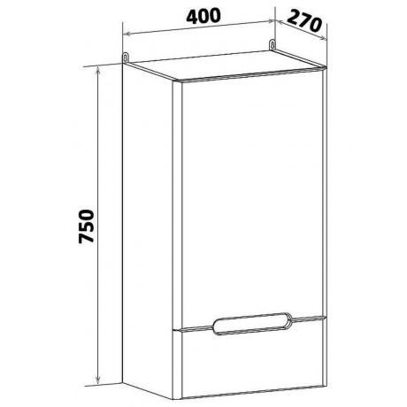 Шкаф навесной Runo правый Парма 40 (00-00001051) - фото 6