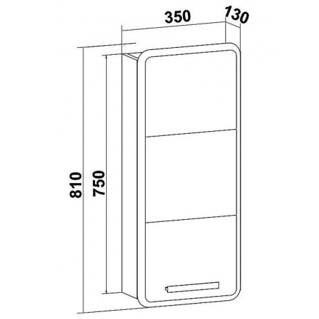 Шкаф навесной Runo правый Эрика 35 (00-00001130) - фото 3
