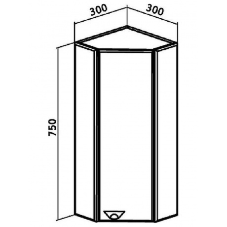 Шкаф навесной Runo угловой Кредо 30 (00000000010) - фото 3