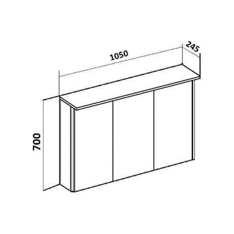 Зеркальный шкаф Runo  Лира 105 (00-00000254) - фото 6