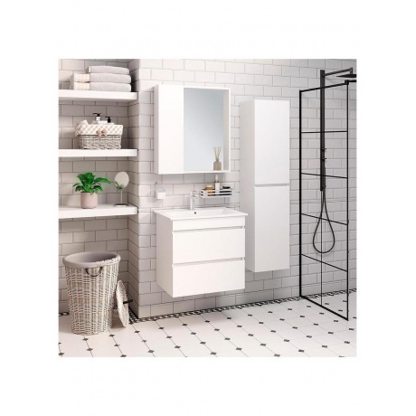 Зеркальный шкаф Runo белый Манхэттен 65 (00-00001044) - фото 4