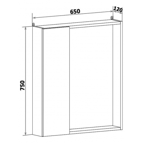 Зеркальный шкаф Runo белый Манхэттен 65 (00-00001044) - фото 5