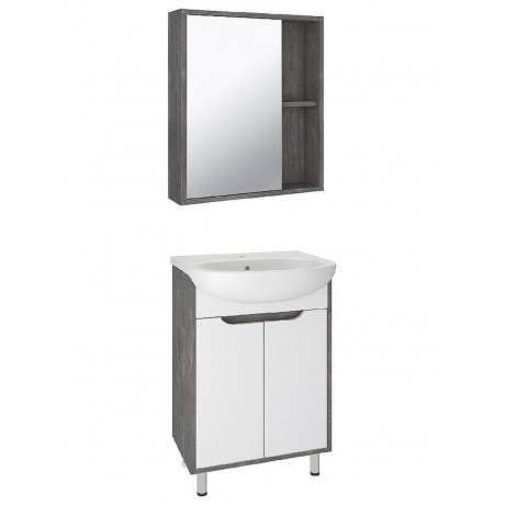 Зеркальный шкаф Runo железный камень Эко 52 (00-00001324) - фото 3