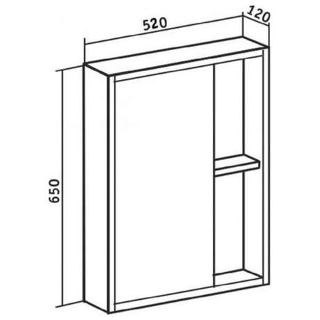 Зеркальный шкаф Runo железный камень Эко 52 (00-00001324) - фото 4