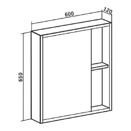 Зеркальный шкаф Runo железный камень Эко 60 (00-00001325) - фото 4