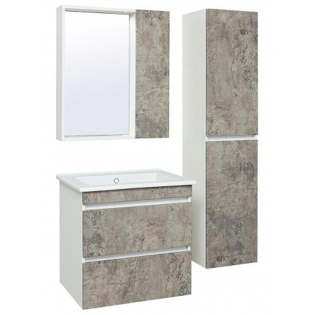 Зеркальный шкаф Runo серый бетон Манхэттен 65 (00-00001016) - фото 3