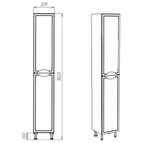 Колонна VIANT "Лима" правая 300х300х1820 (VLIM300-PENR) - фото 6