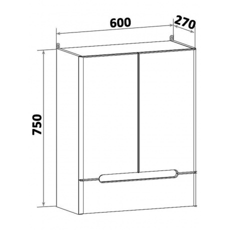 Шкаф навесной Runo  Парма 60 (00-00001042) - фото 5