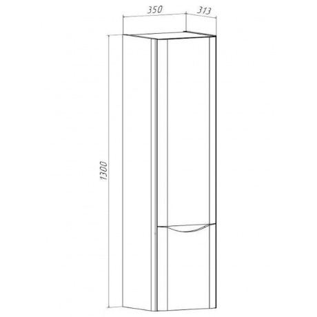 Шкаф-колонна Runo Тоскана темное дерево (00-00001420) - фото 4