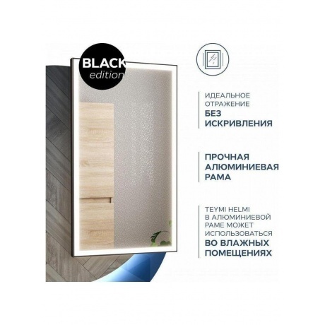 Зеркало Teymi Helmi 40х70, LED Black Edition T20301 - фото 9
