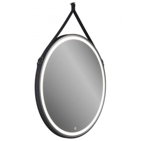 Зеркало Teymi Tiko D80 с LED, сенсор, черный кожаный ремень T209...