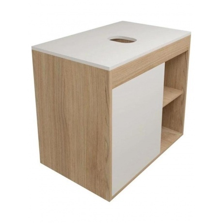Тумба подвесная Teymi Nura 70, дуб эврика/белый матовый T60528