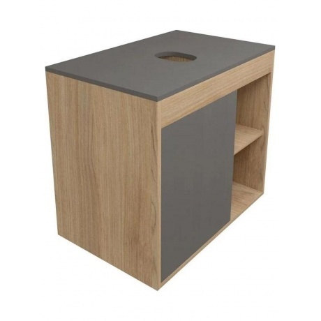 Тумба подвесная Teymi Nura 70, дуб эврика/графит матовый T60530