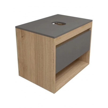 Тумба подвесная Teymi Ritta 65, ящик с доводчиком, цвет дуб эври...