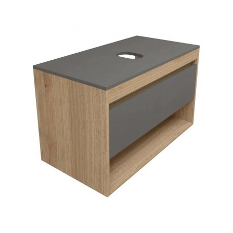 Тумба подвесная Teymi Ritta 85, ящик с доводчиком, цвет дуб эври...
