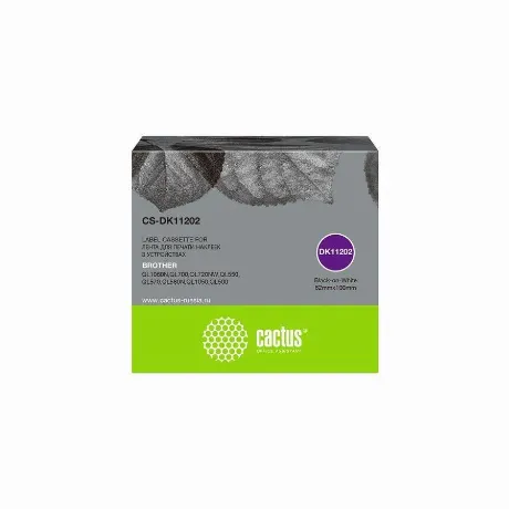 Картридж ленточный Cactus CS-DK11202 DK-11202 черный для Brother...