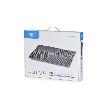 Подставка для ноутбука Deepcool MULTI CORE X8 (MULTICOREX8) 17&quot; (381x268x29мм 23дБ 2xUSB 4x 100ммFAN 1290г) алюминий/пластик черный - фото 8