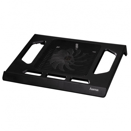 Подставка для ноутбука Hama Black Edition (00053070) 17.3&quot; (295x350x53мм 20дБ 1x 140ммFAN 454г) пластик черный - фото 1