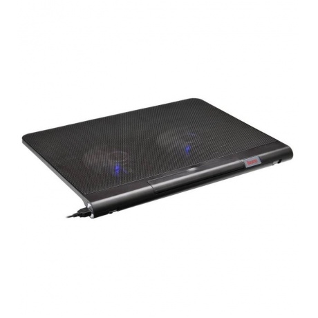 Подставка для ноутбука Buro BU-LCP170-B214 17&quot; (398x300x29мм 2xUSB 2x 140ммFAN 926г) металлическая сетка/пластик черный - фото 2