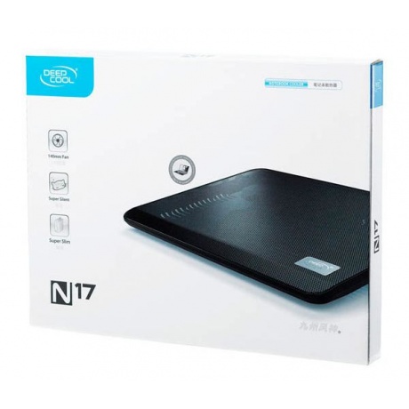 Подставка для ноутбука Deepcool N17 (N17BLACK) 14&quot; (330x250x25мм 21дБ 1xUSB 1x 140ммFAN 465г) черный - фото 4