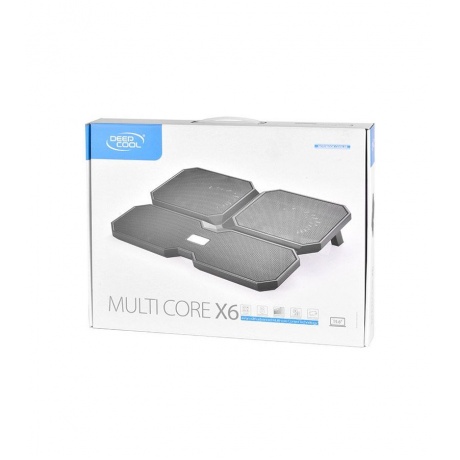 Подставка для ноутбука Deepcool MULTI CORE X6 (MULTICOREX6) 15.6&quot; (380x295x24мм 24дБ 2xUSB 4x 900г) черный - фото 9