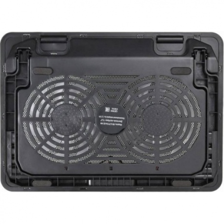 Подставка для ноутбука Buro BU-LCP156-B214H 15.6" (355x255x30мм 2xUSB 2x 140ммFAN 900г) металлическая сетка/пластик черный - фото 2