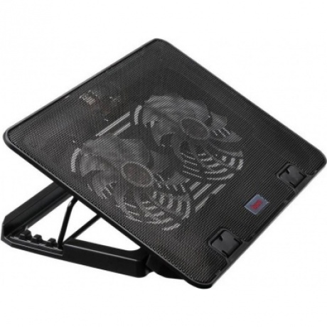 Подставка для ноутбука Buro BU-LCP156-B214H 15.6" (355x255x30мм 2xUSB 2x 140ммFAN 900г) металлическая сетка/пластик черный - фото 4