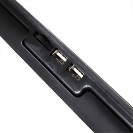 Подставка для ноутбука Buro BU-LCP156-B214H 15.6" (355x255x30мм 2xUSB 2x 140ммFAN 900г) металлическая сетка/пластик черный - фото 7