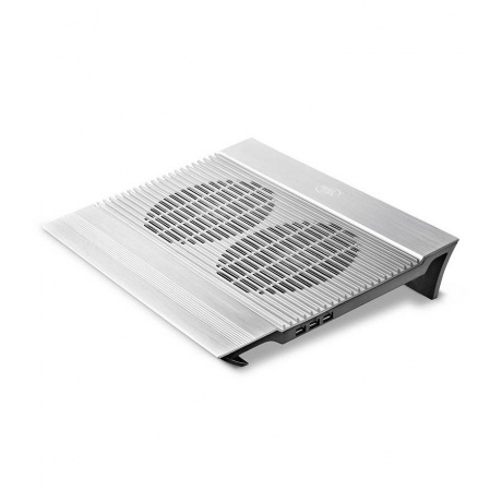 Подставка для ноутбука Deepcool N8 17&quot; (380x278x55мм 25дБ 4xUSB 2x 140ммFAN 1245г) алюминий серебристый - фото 1