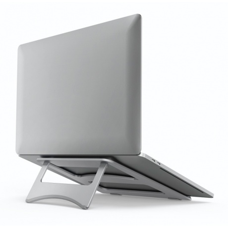 Подставка для ноутбука Hama Aluminium (00053059) 15.4&quot; (230x230x5мм) алюминий белый - фото 3