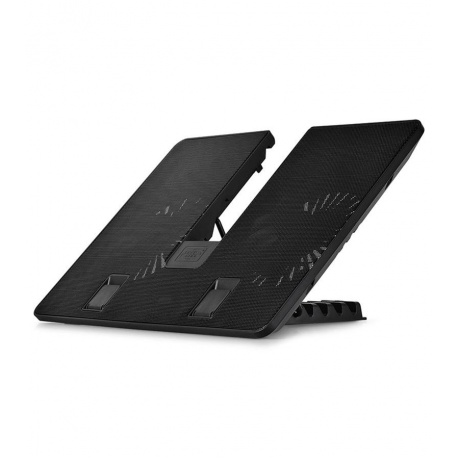 Подставка для ноутбука Deepcool U PAL (U-PAL) 15.6&quot; (390x280x28мм 26дБ 1xUSB 2x 140ммFAN 765г) пластик ABS черный - фото 1