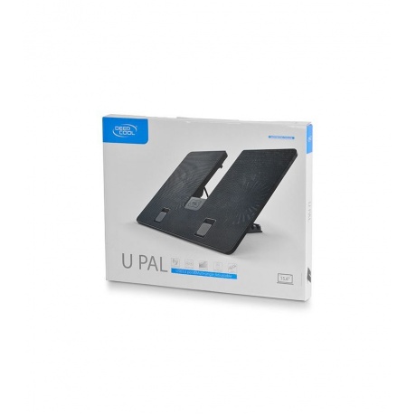Подставка для ноутбука Deepcool U PAL (U-PAL) 15.6&quot; (390x280x28мм 26дБ 1xUSB 2x 140ммFAN 765г) пластик ABS черный - фото 6
