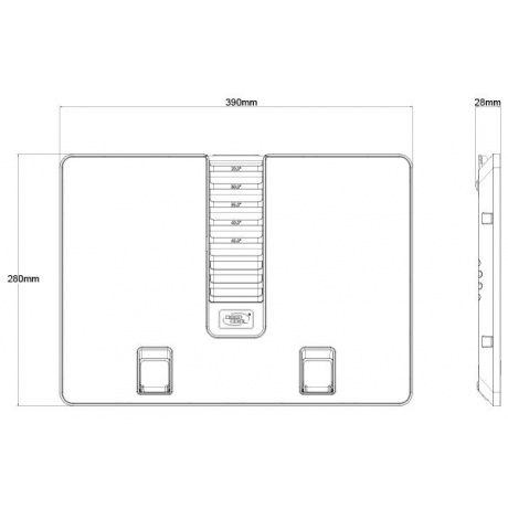 Подставка для ноутбука Deepcool U PAL (U-PAL) 15.6&quot; (390x280x28мм 26дБ 1xUSB 2x 140ммFAN 765г) пластик ABS черный - фото 8