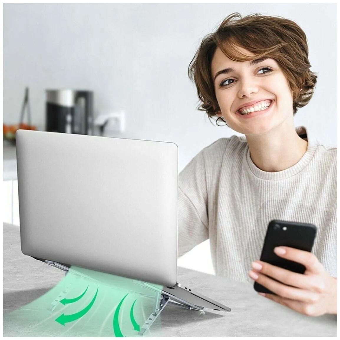 Подставка алюминиевая раздвижная для ноутбука UGREEN (40289) - фото 10