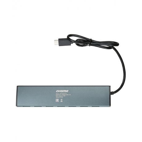 Хаб-разветвитель USB-C Digma HUB-7U3.0-UC-G 7порт. серый - фото 4